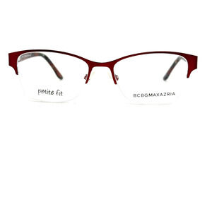 BCBG‎ Maxazria Cat Eye Half Frame Eyeglasses Irina Wine 49 16 125 H20778
